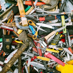 Organized household tools representing a home maintenance starter kit